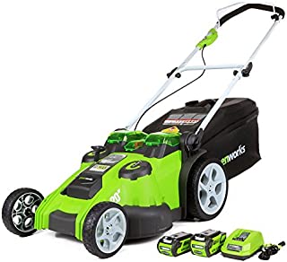 Greenworks 40V 20 inch Cordless Twin Force Lawn Mower, 4Ah & 2Ah Batteries with Charger Included, 25302