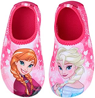 Joah Store Frozen Elsa Anna Water Shoes for Girls Swim Beach Pool Surfing Aqua Socks Shoes Runs Small (9.5 M US Toddler, Frozen Elsa)