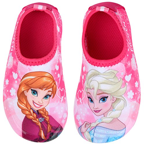 Joah Store Frozen Elsa Anna Water Shoes for Girls Swim Beach Pool Surfing Aqua Socks Shoes Runs Small (9.5 M US Toddler, Frozen Elsa)