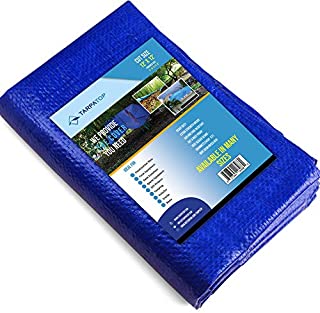 Waterproof Tarp Multi-Purpose 12x12-Blue Poly Tarpaulin with Aluminum Grommets-Rot, Rust and UV Resistant-Cover and Emergency Protector Shelter-for Cars, Boats, Construction Contractors, Camper.