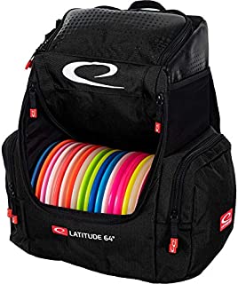 Latitude 64 Black Core Pro Disc Golf Backpack | 18+ Disc Capacity | Putter Pockets and Extra Storage Pockets | Padded Straps and Back Panel | Frisbee Golf Backpack Bag