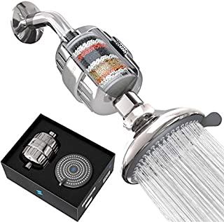 SparkPod Filter Shower Head - High-Pressure Water Filtration for Chlorine & Harmful Substances (Reduces Eczema & Dandruff) - Adjustable & Easy-to-Install