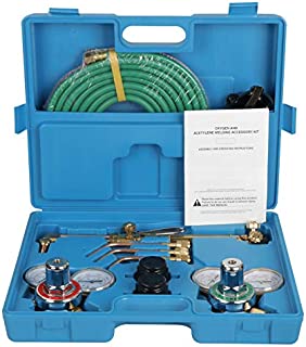 ZENY NEW Portable Gas Welding Cutting Torch Kit w/Hose, Oxy Acetylene Brazing Professional Set with Goggles & Case