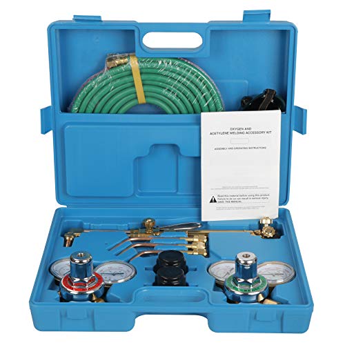 ZENY NEW Portable Gas Welding Cutting Torch Kit w/Hose, Oxy Acetylene Brazing Professional Set with Goggles & Case