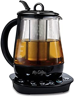 Mr. Coffee 1.2 L Hot Tea Maker and Kettle with Precise Steeping Technology Black, HTK100 (Black)