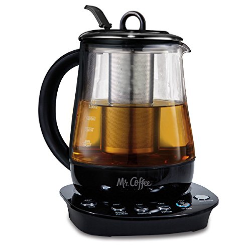 Mr. Coffee 1.2 L Hot Tea Maker and Kettle with Precise Steeping Technology Black, HTK100 (Black)