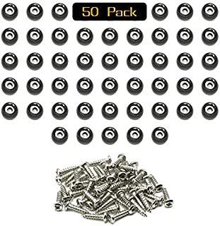 50 Small Round Rubber Feet with Screws - Cutting Boards Feet