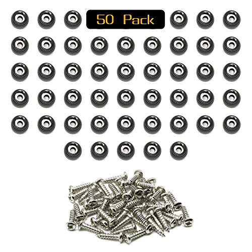 50 Small Round Rubber Feet with Screws - Cutting Boards Feet