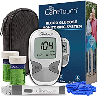 Care Touch Diabetes Testing Kit  Care Touch Blood Glucose Meter, 100 Blood Test Strips, 1 Lancing Device, 30 gauge Lancets-100 count and Carrying Case