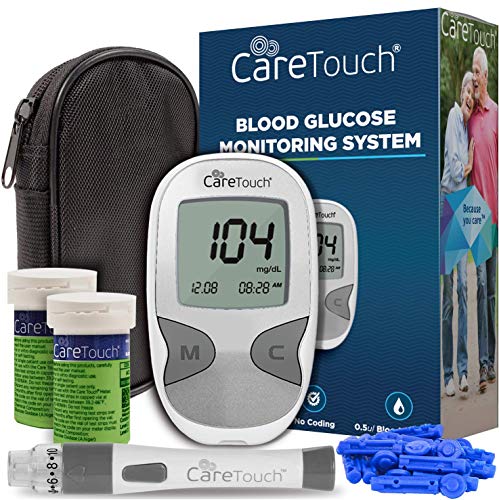 Care Touch Diabetes Testing Kit  Care Touch Blood Glucose Meter, 100 Blood Test Strips, 1 Lancing Device, 30 gauge Lancets-100 count and Carrying Case