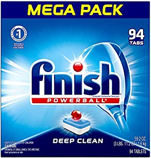 Finish All In 1, Dishwasher Detergent - Powerball - Dishwashing Tablets - Dish Tabs, Fresh Scent, 94 Count Each