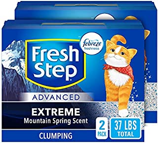 Fresh Step Advanced Extreme Clumping Cat Litter with Odor Control - Mountain Spring Scent, 37 lb (Package May Vary) (Package May Vary)