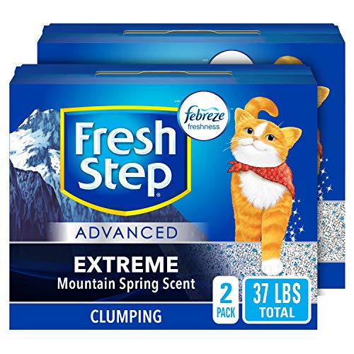 Fresh Step Advanced Extreme Clumping Cat Litter with Odor Control - Mountain Spring Scent, 37 lb (Package May Vary) (Package May Vary)