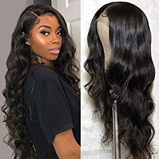 Alliggic Lace Front Wigs Human Hair Body Wave Lace Front Human Hair Wigs 18inch 4×4 Lace Closure Wigs with Baby Hair Pre Plucked Bleached Knots Remy Brazilian Lace Wigs for Black Women Natural Color