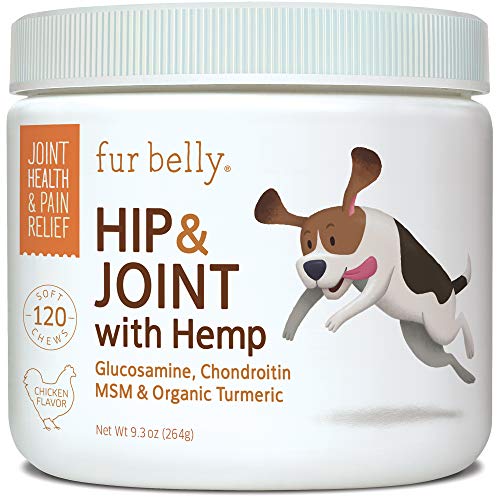 Glucosamine for Dogs Hip and Joint Supplement - Glucosamine Chondroitin for Dogs with MSM, Hemp, Turmeric & Omega 3 - Joint Supplement for Dogs - Pain Relief, 120 Soft Chew Dog Glucosamine Treats