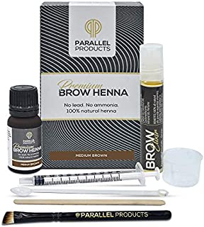 Parallel Products Eyebrow Henna Kit - Henna For Brow Tinting and Coloring (Medium Brown)