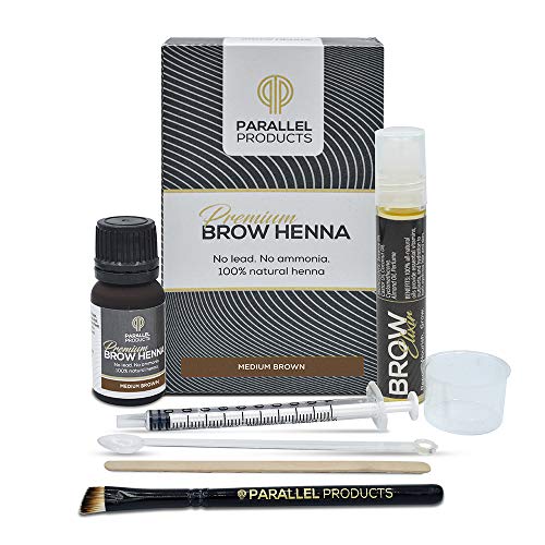 Parallel Products Eyebrow Henna Kit - Henna For Brow Tinting and Coloring (Medium Brown)