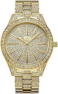 JBW Women's Luxury Cristal 0.12 ctw Diamond 18k Gold-Plated Stainless-Steel Analog Watch J6346A