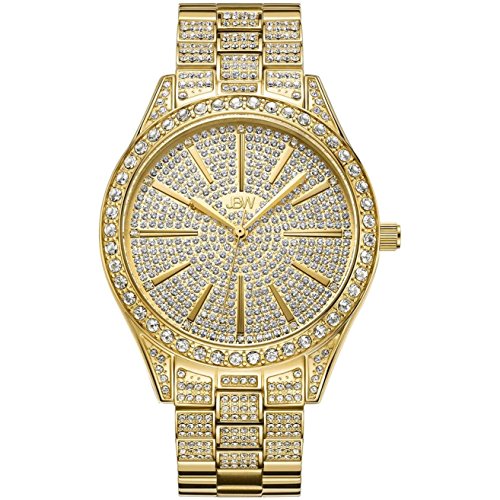 JBW Women's Luxury Cristal 0.12 ctw Diamond 18k Gold-Plated Stainless-Steel Analog Watch J6346A