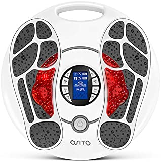 OSITO Foot Massager EMS Foot Circulation Stimulator Machine(FSA or HSA Eligible) TENS Unit with 4 Pads Foot Massage for Pain Relieve Aching of Heavy Feeling Foot and Leg Pains Improves Circulation