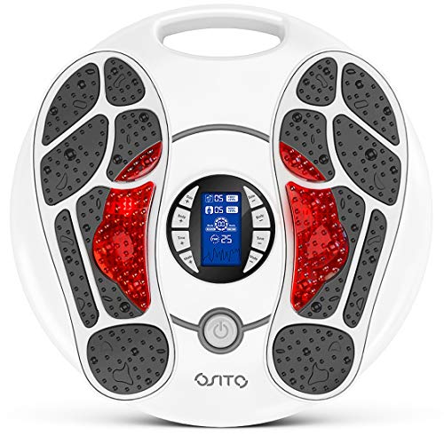 OSITO Foot Massager EMS Foot Circulation Stimulator Machine(FSA or HSA Eligible) TENS Unit with 4 Pads Foot Massage for Pain Relieve Aching of Heavy Feeling Foot and Leg Pains Improves Circulation