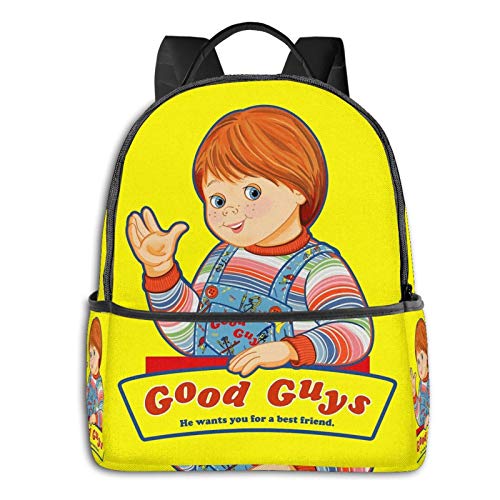 Good Guys Child'S Play Chucky Tapestry School Unisex Large Capacity Durable Green Outdoor Activity Four Seasons Daily Daypacks