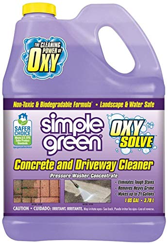 Simple Green Oxy Solve Concrete and Driveway Pressure Washer Cleaner, Purple, Unscented, 128 Fl.Oz