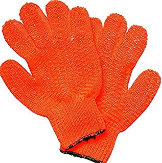 Innovative Scuba Concepts GL1507 Orange Vinyl Coated Gloves for Spearfishing Florida Lobster,Large