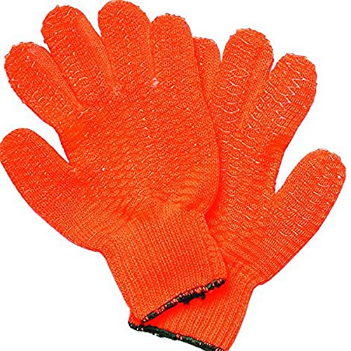 Innovative Scuba Concepts GL1507 Orange Vinyl Coated Gloves for Spearfishing Florida Lobster,Large