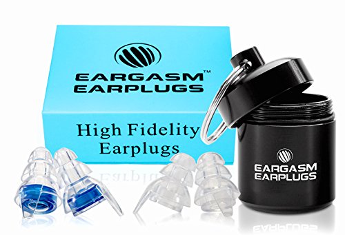 Eargasm High Fidelity Earplugs for Concerts Musicians Motorcycles Noise Sensitivity Conditions and More (Ear Plugs Come in Premium Gift Box Packaging) - Blue