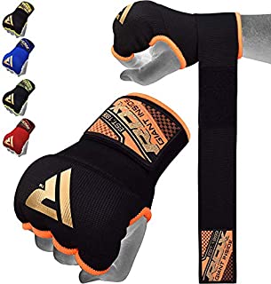 RDX Boxing Hand Wraps Inner Gloves for Punching - Elasticated Padded Bandages Under Mitts - Quick Long Wrist Support, Fist Protector - Great for MMA, Muay Thai, Kickboxing & Martial Arts Training