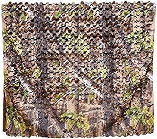 Auscamotek 300D Camo Netting Camouflage Nets Turkey Hunting Blinds Material for Ground Portable Blind Tree Stand - Green 5x6.5Ft