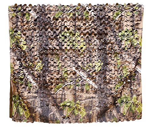 Auscamotek 300D Camo Netting Camouflage Nets Turkey Hunting Blinds Material for Ground Portable Blind Tree Stand - Green 5x6.5Ft