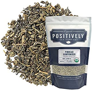 Positively Tea Company, Organic Pinhead Gunpowder, Green Tea, Loose Leaf, 16 Ounce