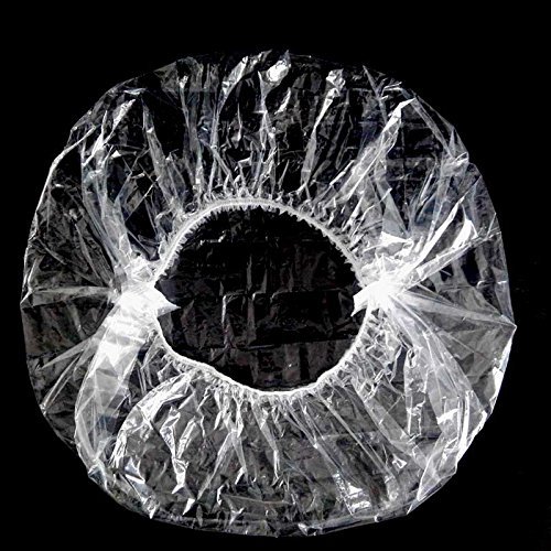 Disposable Shower Caps,100Pcs Women Waterproof Shower Caps,Clear Individually Bagged Plastic Shower Caps Good for Home & Kitchen Use,Spa,Hotels,Restaurant and Hair Salon