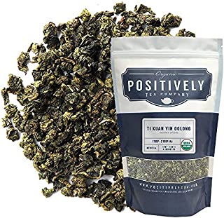 Positively Tea Company, Organic Ti Kuan Yin Oolong Tea, Loose Leaf, 16 Ounce