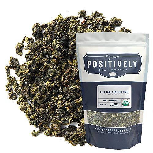 Positively Tea Company, Organic Ti Kuan Yin Oolong Tea, Loose Leaf, 16 Ounce