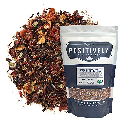 Positively Tea Company, Organic Very Berry Citrus, Herbal Tea, Loose Leaf, 16 oz. Bag