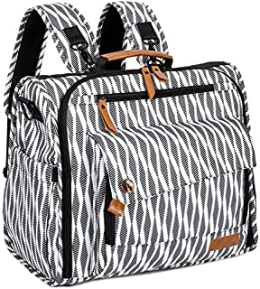 ALLCAMP Zebra Diaper Bag/Multi-Functional Convertible Diaper Backpack Messenger Bag,Large Capacity, Waterproof and Stylish