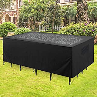 GARDRIT 2020 Upgraded Patio Furniture Covers, 100% Waterproof Rectangular Patio Table Cover, 90