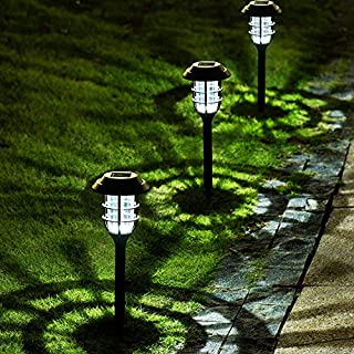 Solpex 8 Pack Solar Pathway Lights Outdoor, Solar Powered Garden Lights, Waterproof Led Path Lights for Patio, Lawn, Yard and Landscape-(Cold White)