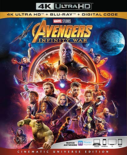 Avengers Infinity War 4K Ultra HD + Blu Ray + Digital Code [Blu-ray] with no outer sleeve (O-Sleeve)