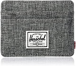 Herschel mens Charlie Rfid Card Case Wallet, Raven Crosshatch, One Size US