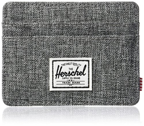 Herschel mens Charlie Rfid Card Case Wallet, Raven Crosshatch, One Size US