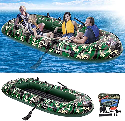 EPROSMIN Inflatable Boat Kayak for Adult - 9Ft Raft Inflatable Kayak-4 Person Boat for Adults Fishing Boat Camouflage Kayak,Apply to Oce,Sea,Lake