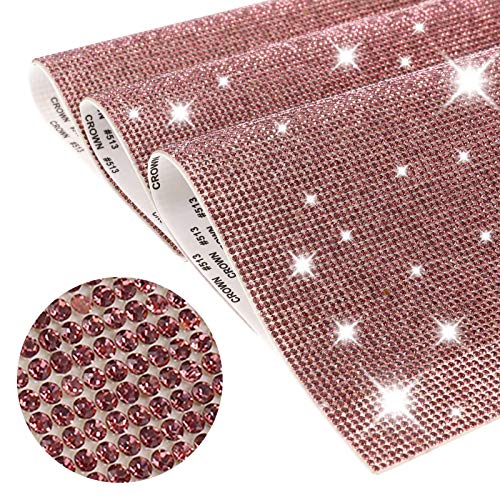 upain 36000 Pieces 9.4 x 7.9 Inch Crystal Rhinestones Sticker DIY Car Decoration Sticker Self-Adhesive Glitter Rhinestones Crystal Gem Stickers for Car and Gift Decoration(Light Purple)