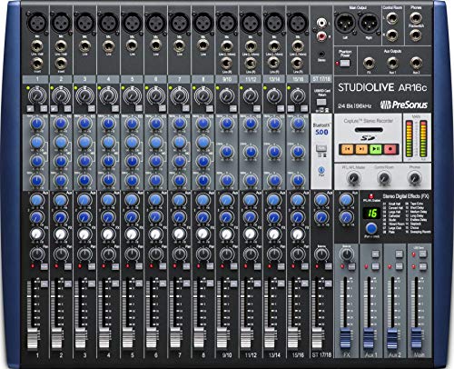 PreSonus StudioLive AR16c 18-Channel USB-C Hybrid Digital/Analog Performance Mixer, Unpowered