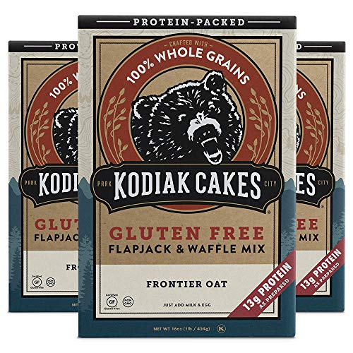 Kodiak Cakes Frontier Oat Gluten-Free Flapjack & Waffle Mix, 16 Oz (Pack Of 3)