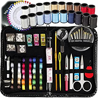 ARTIKA Sewing KIT, Over 130 DIY Premium Sewing Supplies, Mini Sewing kit, 38 Spools of Thread - 20 Most Useful Colors & 18 Multi Colors, Extra 40 Quality Sewing pins, Travel, Kids, Beginners