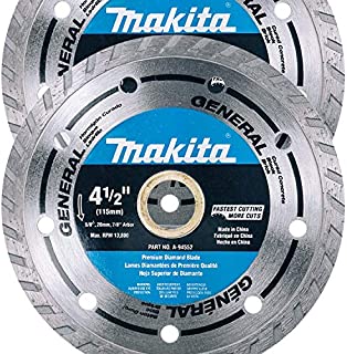 Makita 2 Pack - 4.5 Turbo Diamond Blades For Grinders & Circular Saws - Ultra-Fast Cutting For Concrete, Masonry & Brick - 5/8, 20mm & 7/8 Arbors